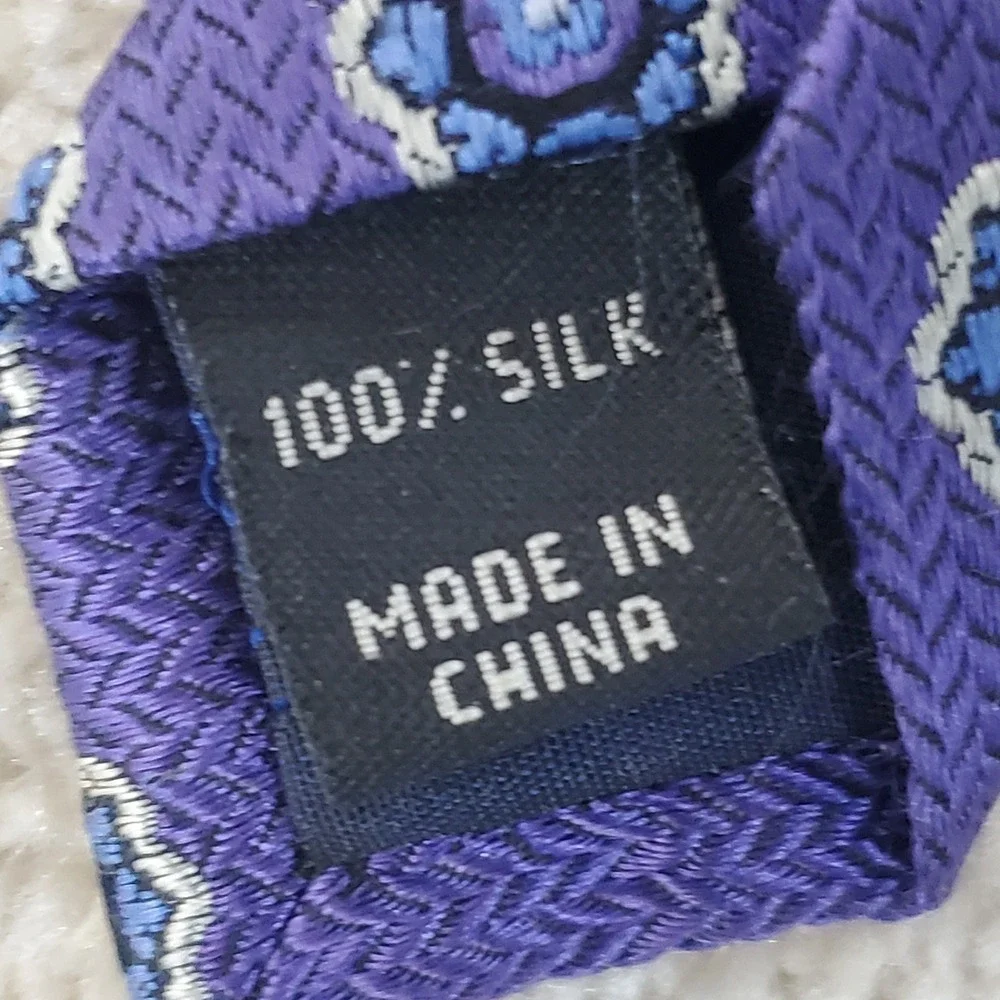 Jos A Banks Men's Neck Tie‎ Purple Geometric Heritage Collection 60
